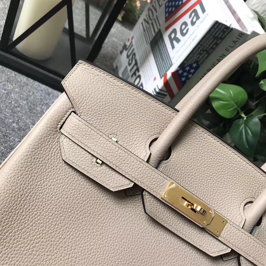 Hermès（爱马仕）CK81 斑鸠灰 原厂御用顶级小牛皮 Birkin 30 金扣 现货