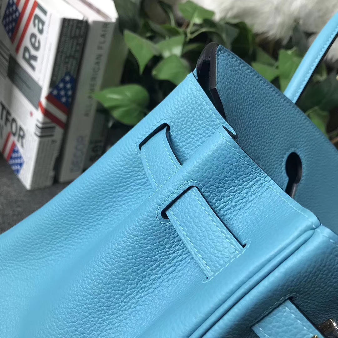 Hermès（爱马仕）Birkin铂金包 北方蓝 原厂御用顶级小牛皮 金扣 30cm