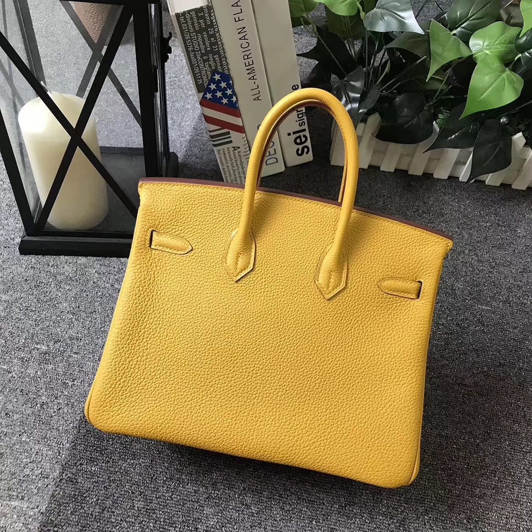 Hermès（爱马仕）9D琥珀黄 原厂御用顶级小牛皮 Birkin 25 金扣 现货