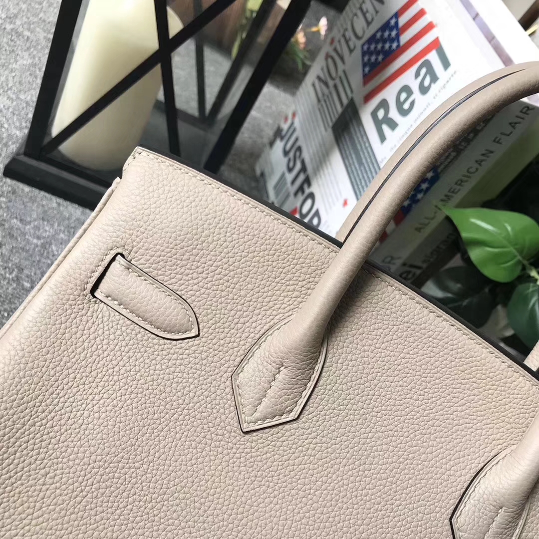 Hermès（爱马仕）CK81 斑鸠灰 原厂御用顶级小牛皮 Birkin 30 金扣 现货