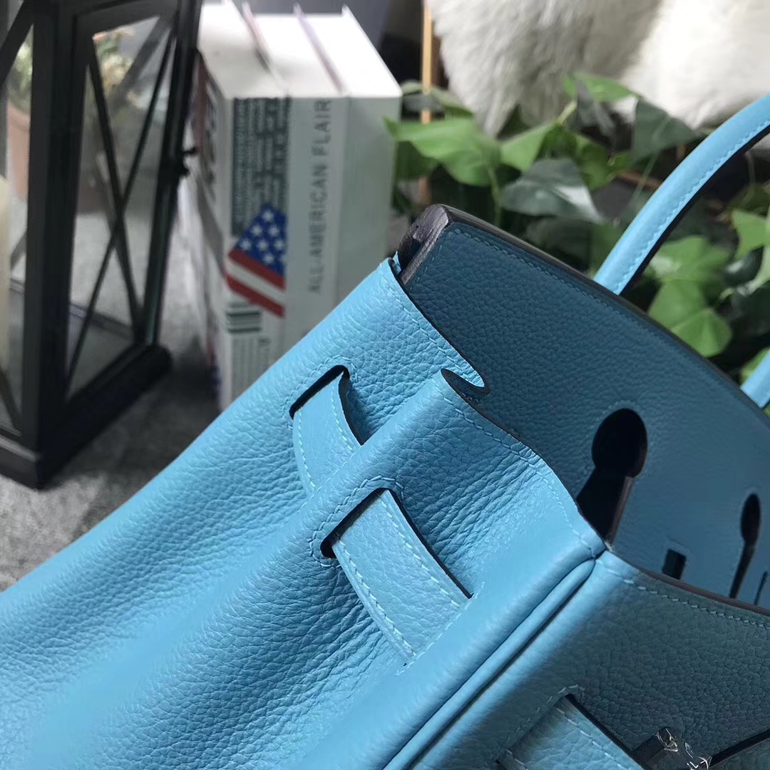 Hermès（爱马仕）北方蓝 原厂御用顶级小牛皮 Birkin 30 金扣 银扣 现货