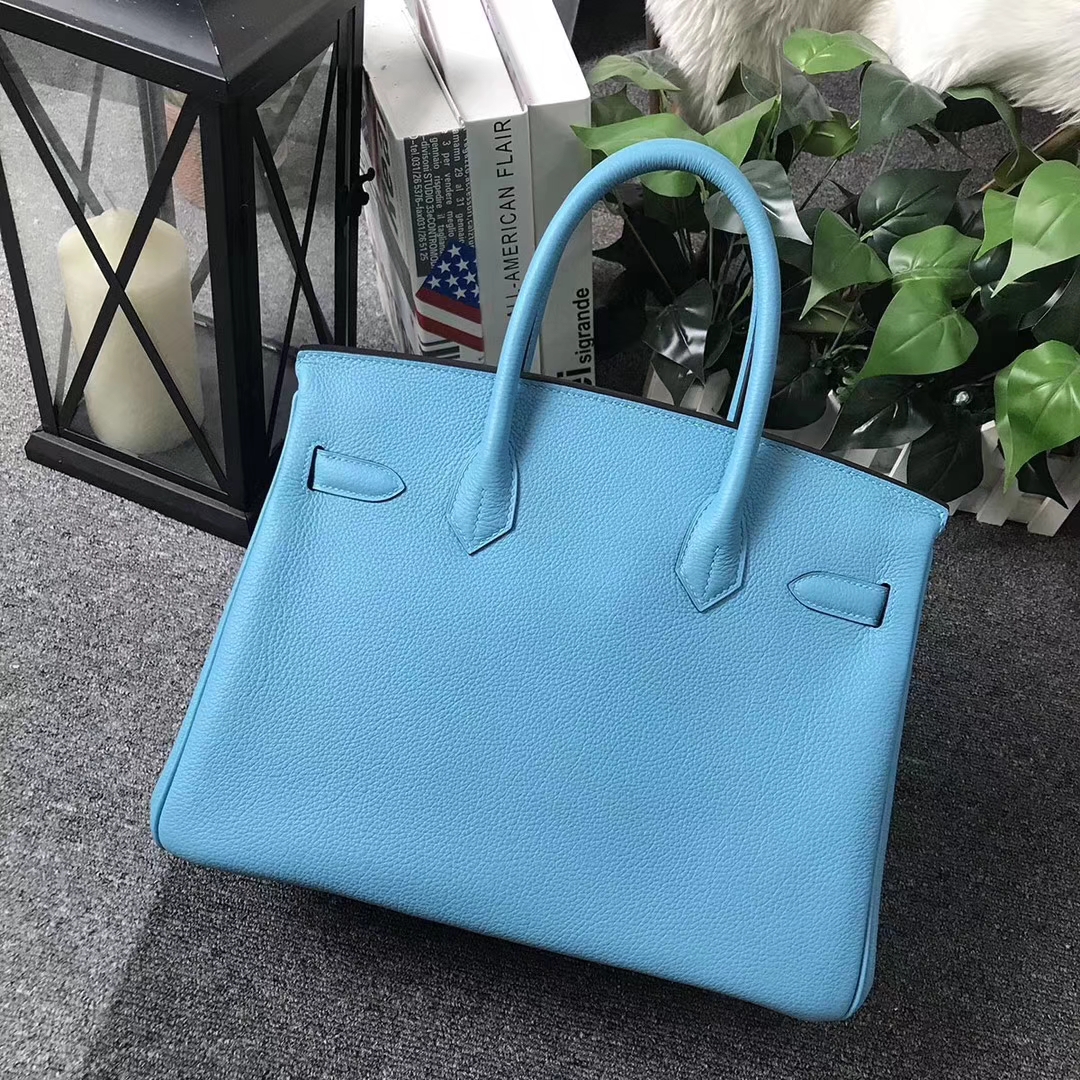 Hermès（爱马仕）北方蓝 原厂御用顶级小牛皮 Birkin 30 金扣 银扣 现货