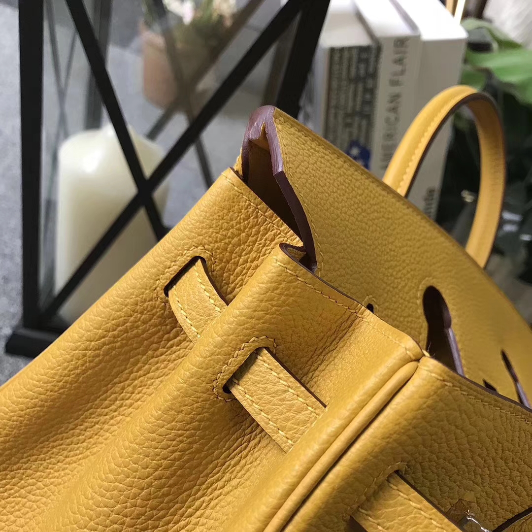 Hermès（爱马仕）9D琥珀黄 原厂御用顶级小牛皮 Birkin 25 金扣 现货