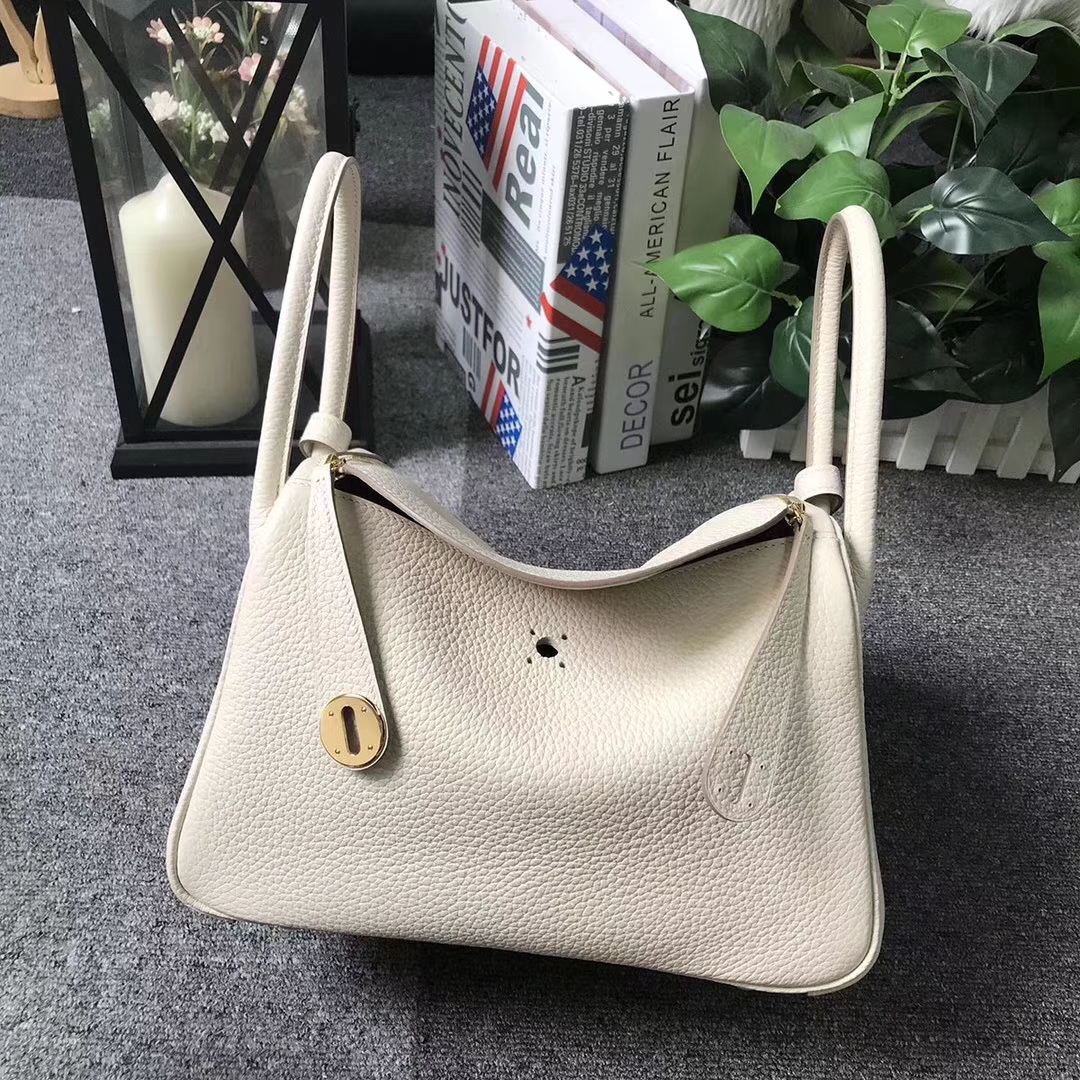 Hermès（爱马仕）Lindy 琳迪包 奶昔白 原厂御用顶级TC皮 金扣 26cm