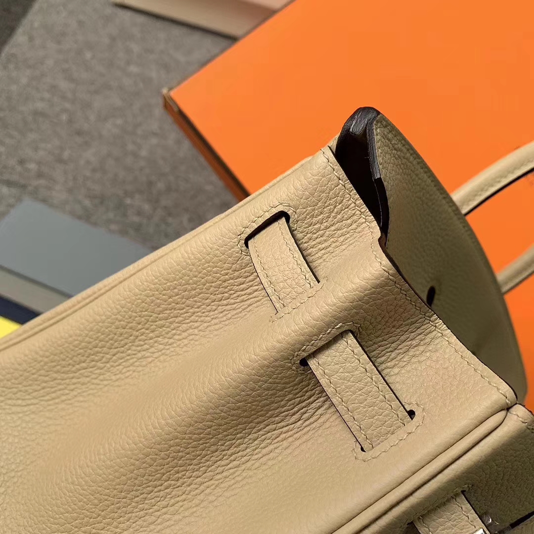 Hermès（爱马仕）S2 风衣灰 原厂御用顶级小牛皮 Birkin 25 银扣 现货