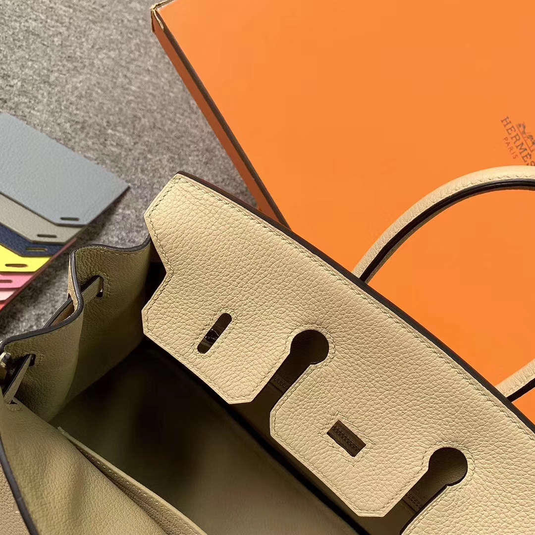 Hermès（爱马仕）S2 风衣灰 原厂御用顶级小牛皮 Birkin 25 银扣 现货