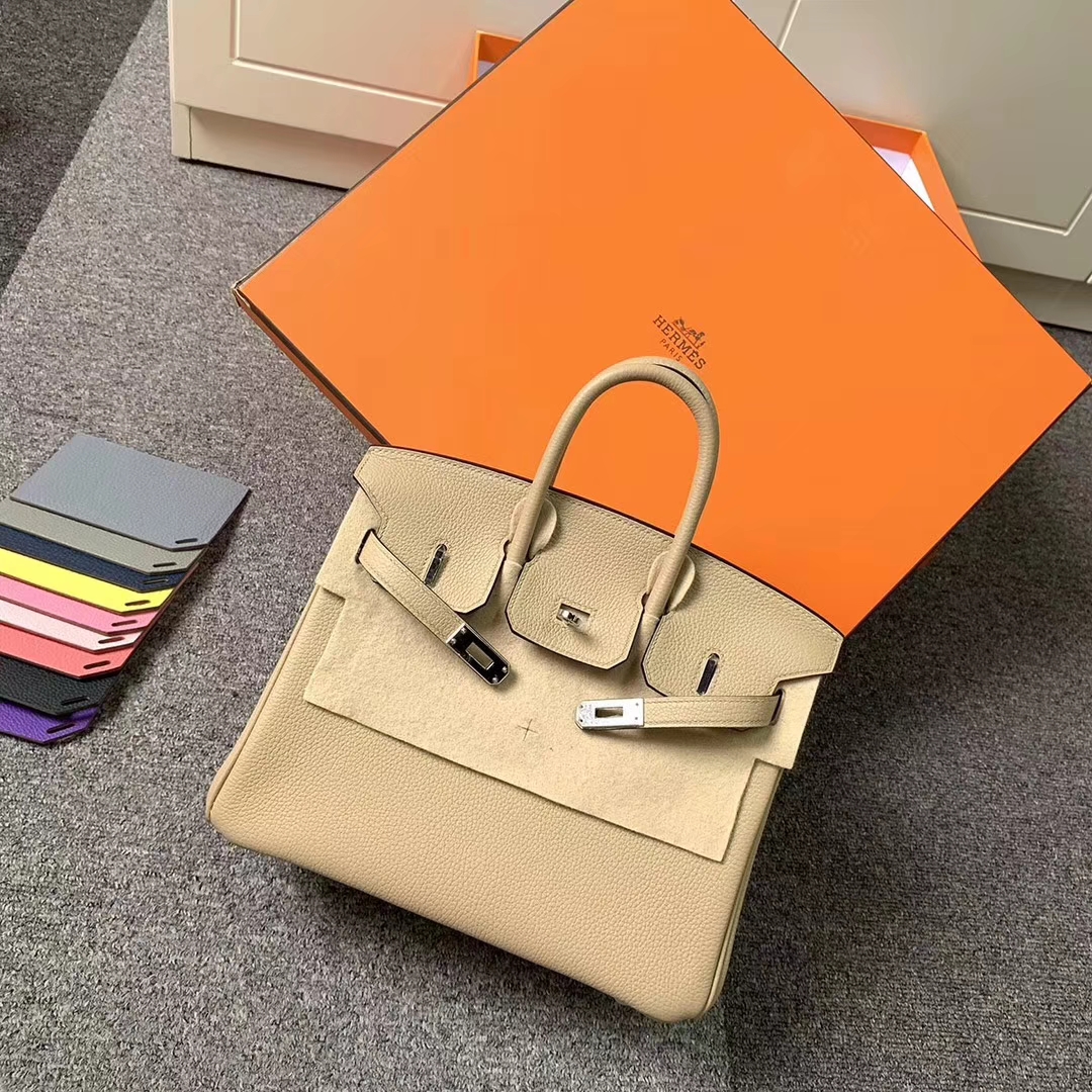 Hermès（爱马仕）S2 风衣灰 原厂御用顶级小牛皮 Birkin 25 银扣 现货