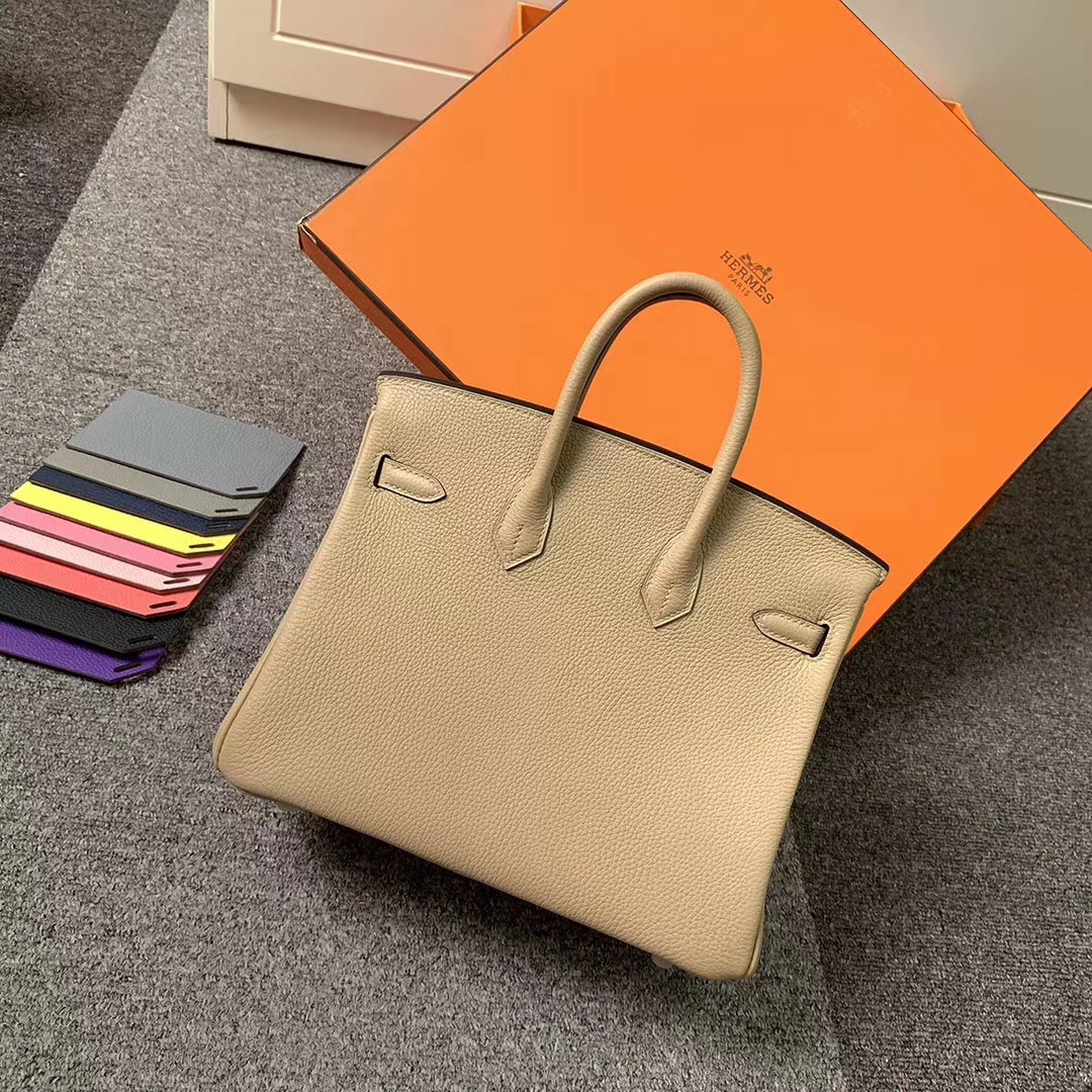Hermès（爱马仕）S2 风衣灰 原厂御用顶级小牛皮 Birkin 25 银扣 现货