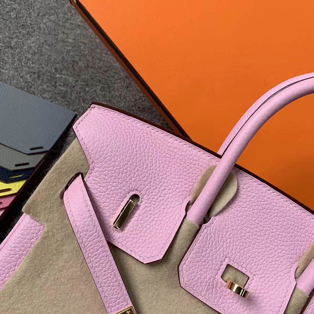 Hermès（爱马仕）X9 锦葵紫 原厂御用顶级小牛皮 Birkin 25 金扣 现货