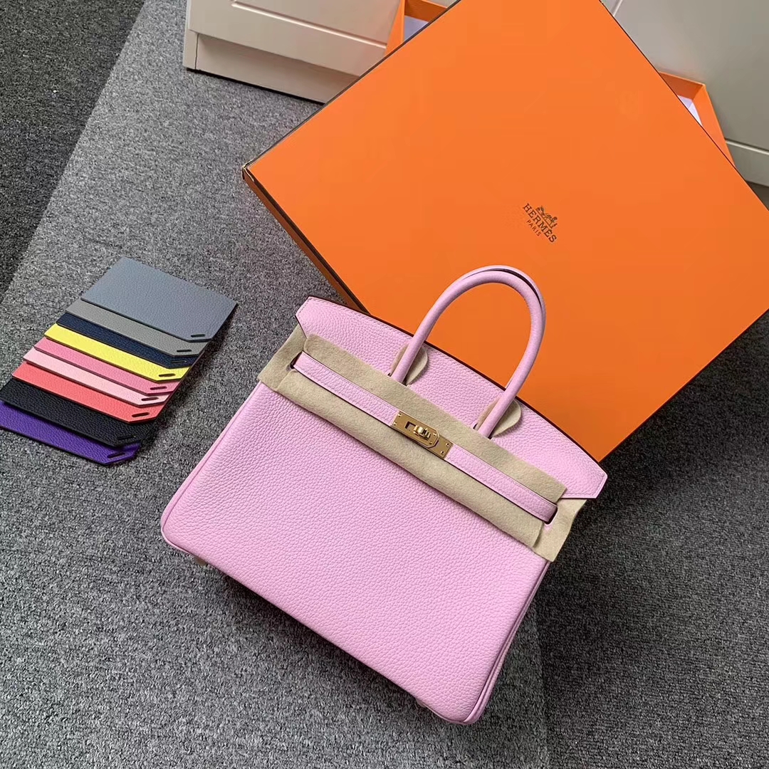 Hermès（爱马仕）X9 锦葵紫 原厂御用顶级小牛皮 Birkin 25 金扣 现货