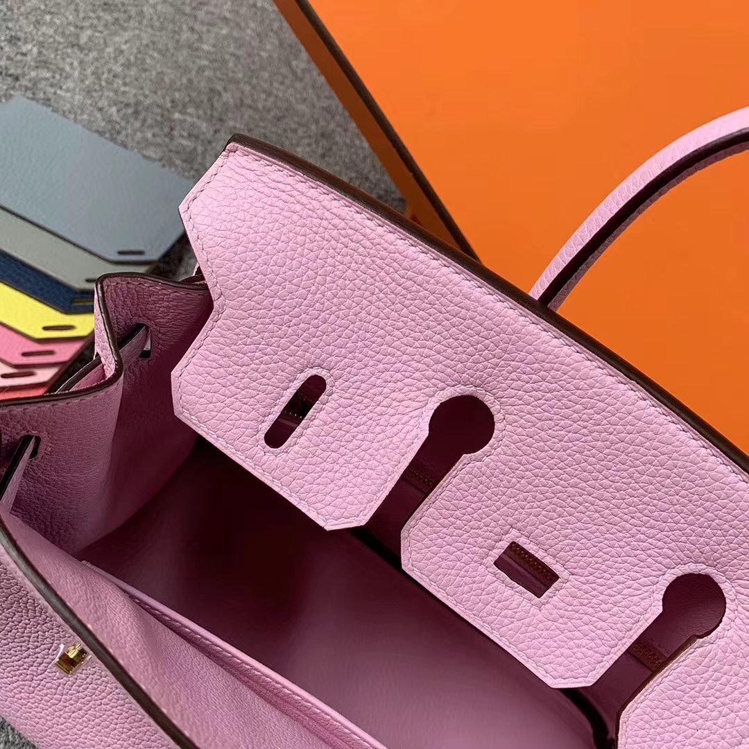 Hermès（爱马仕）X9 锦葵紫 原厂御用顶级小牛皮 Birkin 25 金扣 现货