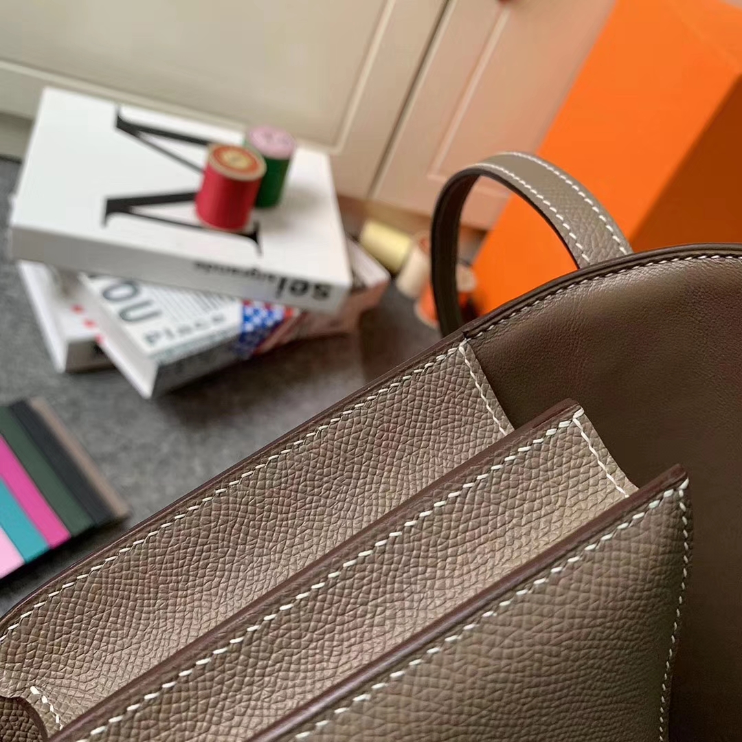 Hermès（爱马仕）CK18 大象灰 原厂御用顶级Epsom 皮 Constance 26 银扣 现货