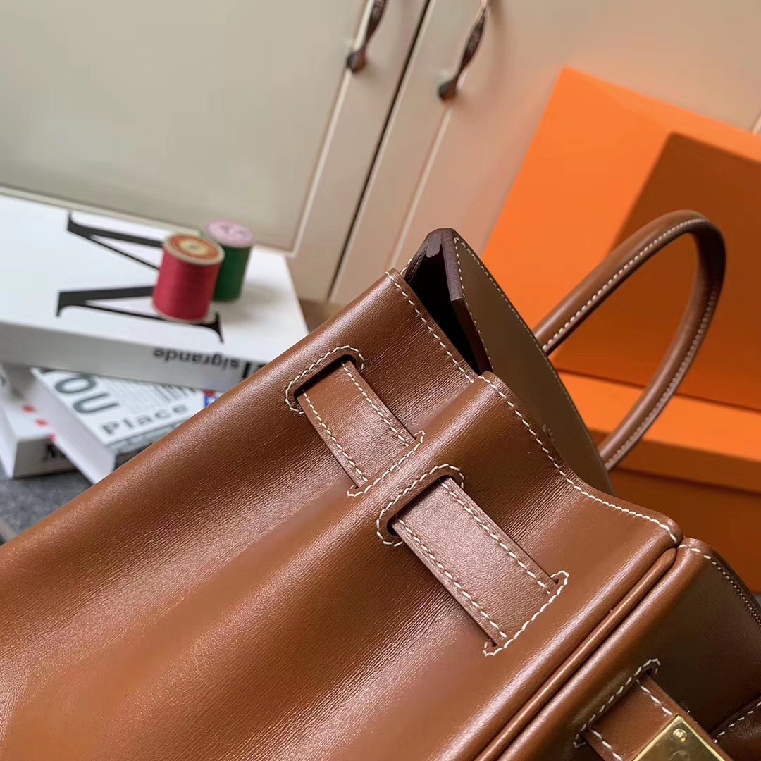 Hermès（爱马仕）C37 金棕色 原厂御用顶级Box 皮 Birkin 30 金扣 现货