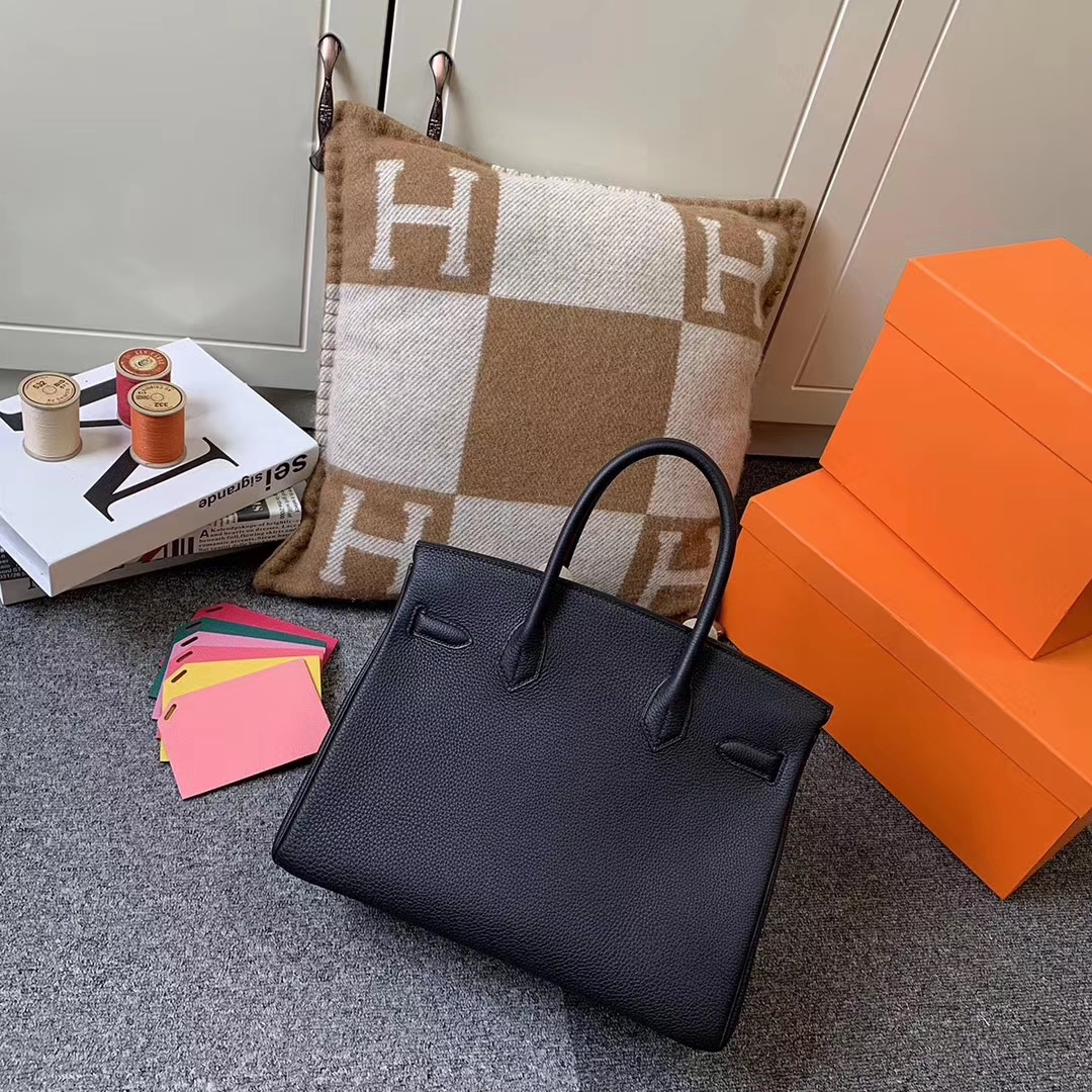 Hermès（爱马仕）CK89 黑色 原厂御用顶级小牛皮 Birkin 30 金扣 现货