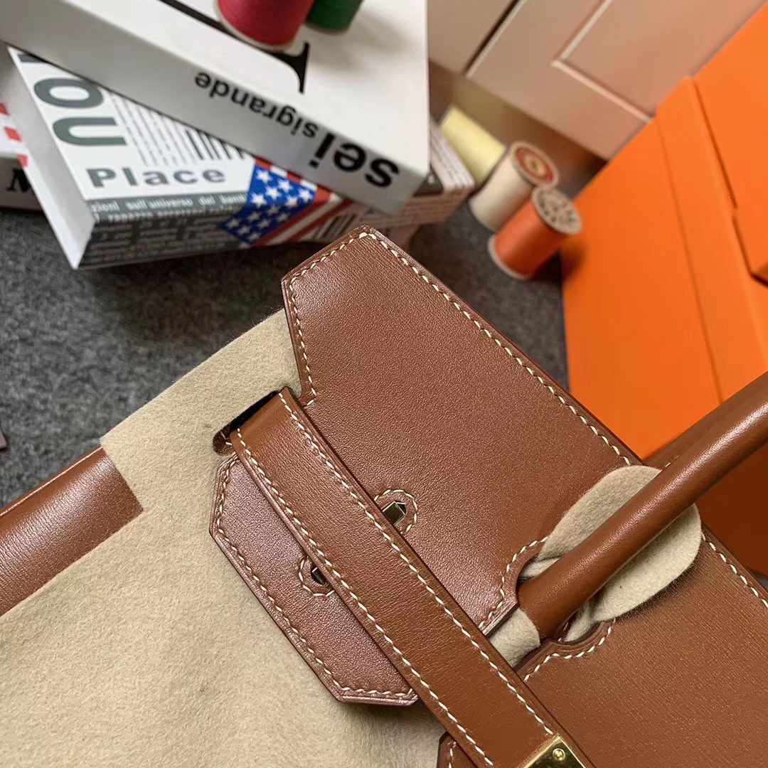 Hermès（爱马仕）C37 金棕色 原厂御用顶级Box 皮 Birkin 30 金扣 现货