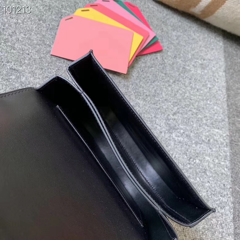 Hermès（爱马仕）黑色 原厂御用顶级box皮 马赛克 银扣