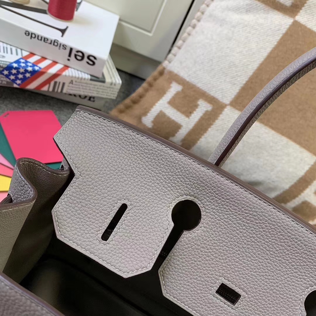 Hermès（爱马仕）M8 沥青灰 原厂御用顶级小牛皮 Birkin 30 银扣