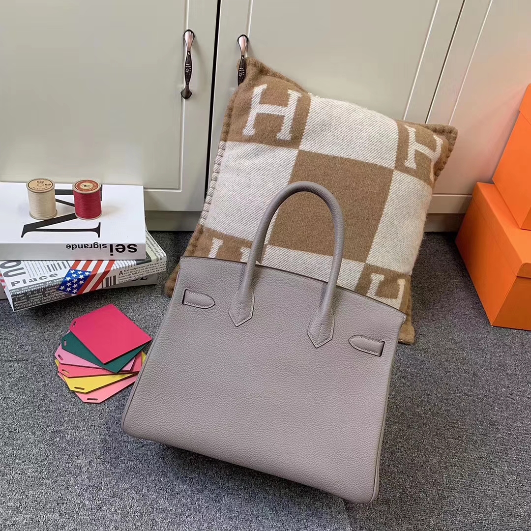 Hermès（爱马仕）M8 沥青灰 原厂御用顶级小牛皮 Birkin 30 银扣