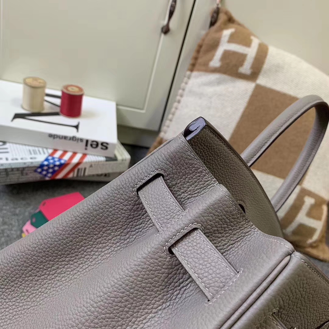 Hermès（爱马仕）M8 沥青灰 原厂御用顶级小牛皮 Birkin 30 银扣