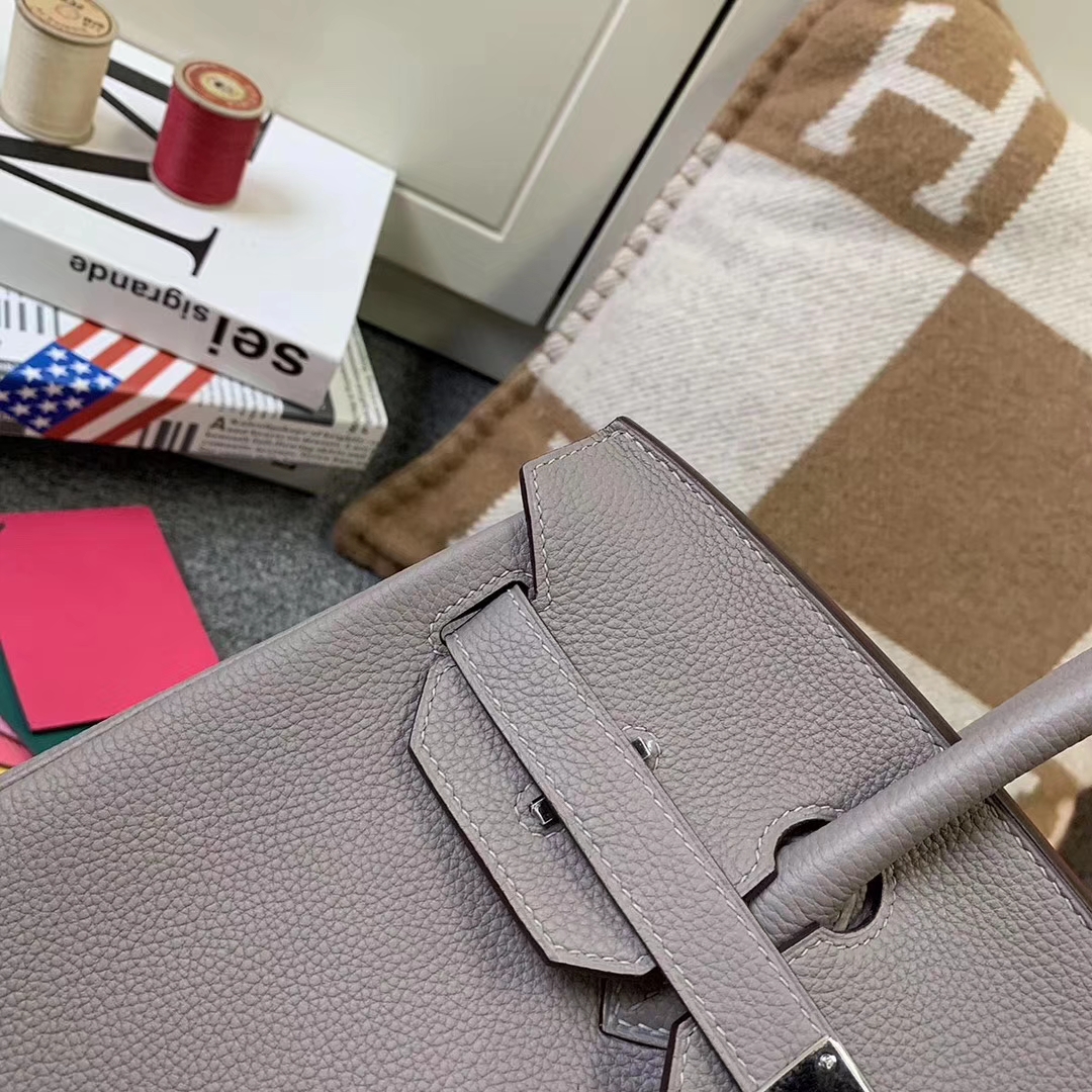 Hermès（爱马仕）M8 沥青灰 原厂御用顶级小牛皮 Birkin 30 银扣