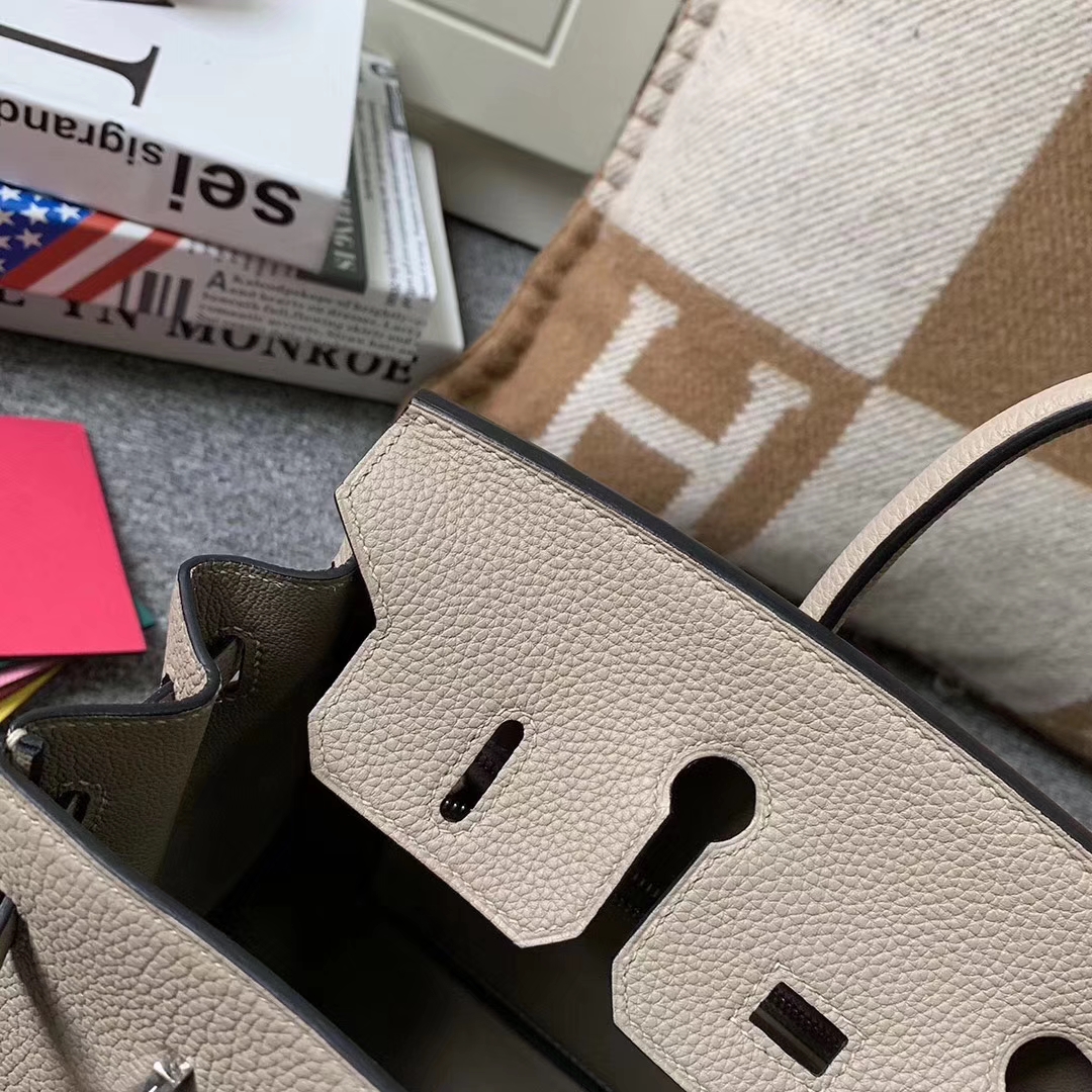 Hermès（爱马仕）CK81 斑鸠灰 原厂御用顶级小牛皮 Birkin 25 银扣 现货