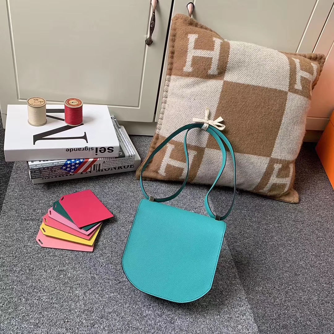 Hermès（爱马仕）马赛克包包 U1罗威纳绿 原厂御用顶级Epsom 皮 浅金扣 现货
