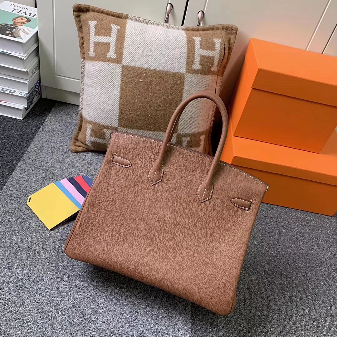 Hermès（爱马仕）C37 金棕色 原厂御用顶级小牛皮 Birkin 35 金扣 现货