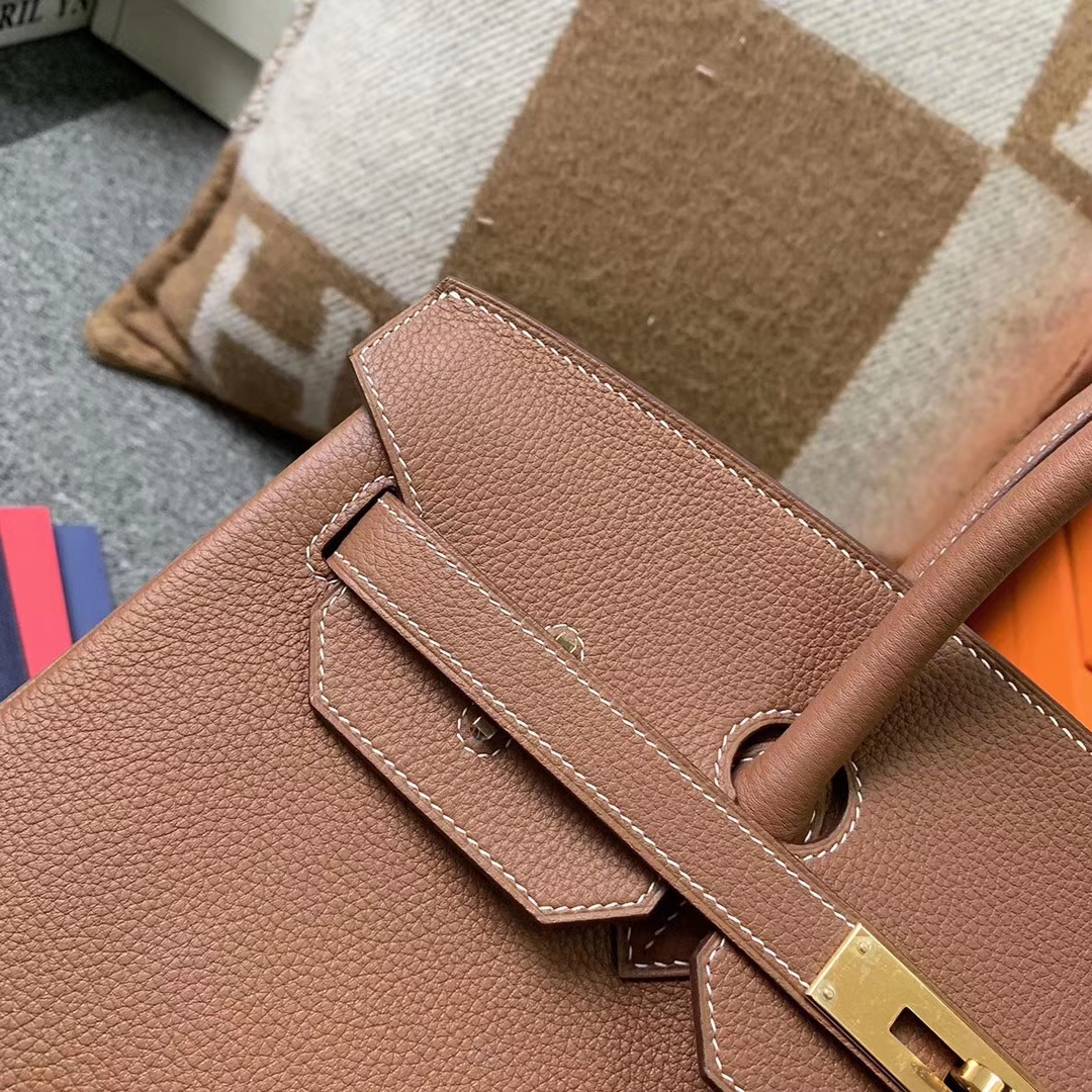Hermès（爱马仕）C37 金棕色 原厂御用顶级小牛皮 Birkin 35 金扣 现货