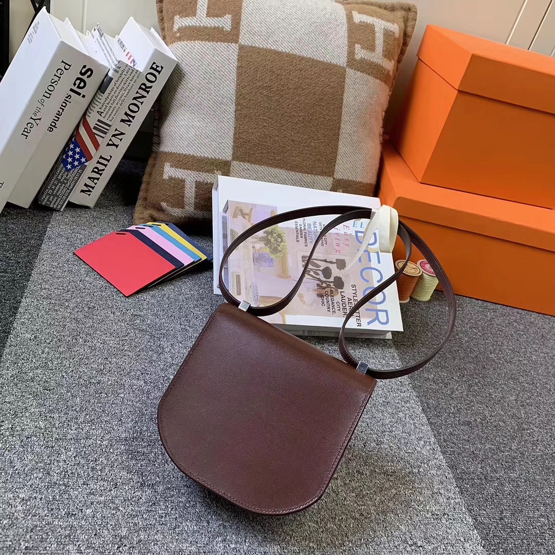 Hermès（爱马仕）爱马仕红 原厂御用顶级Box 皮 马赛克 银扣 现货