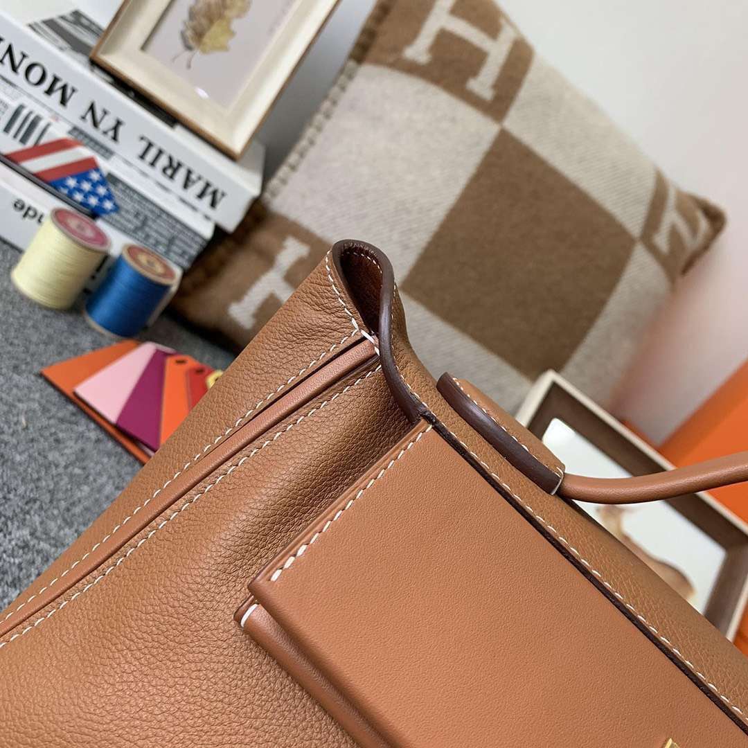 Hermès（爱马仕）C37 金棕色 原厂御用顶级TC皮拼Swift 皮 2424 金扣 现货