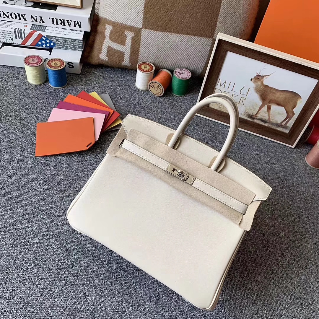 Hermès（爱马仕）奶昔白 原厂御用顶swift皮 Birkin 25