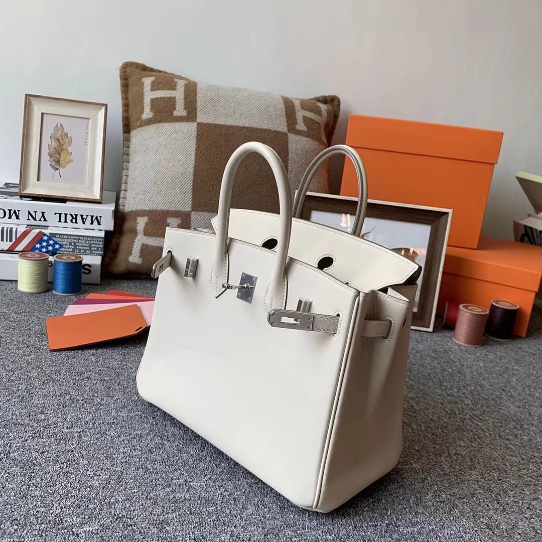 Hermès（爱马仕）奶昔白 原厂御用顶swift皮 Birkin 25