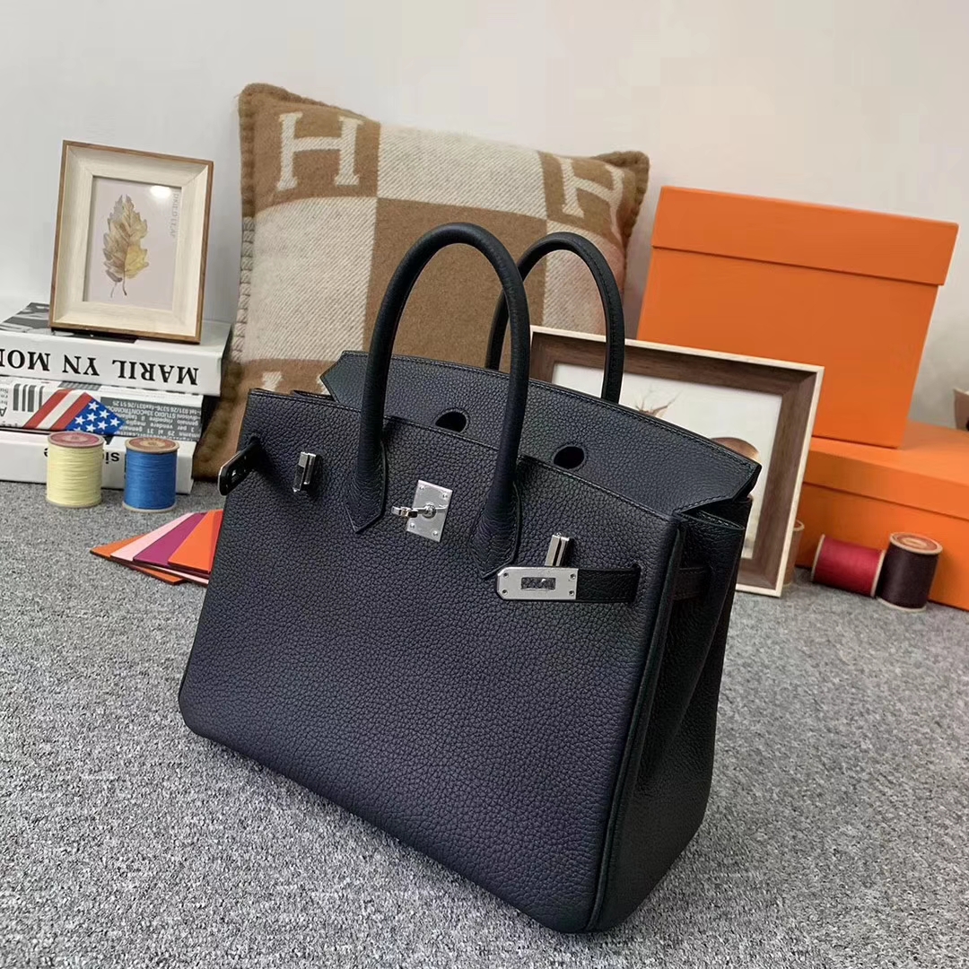Hermès（爱马仕）6O松柏绿 原厂御用顶级小牛皮 Birkin 25 银扣