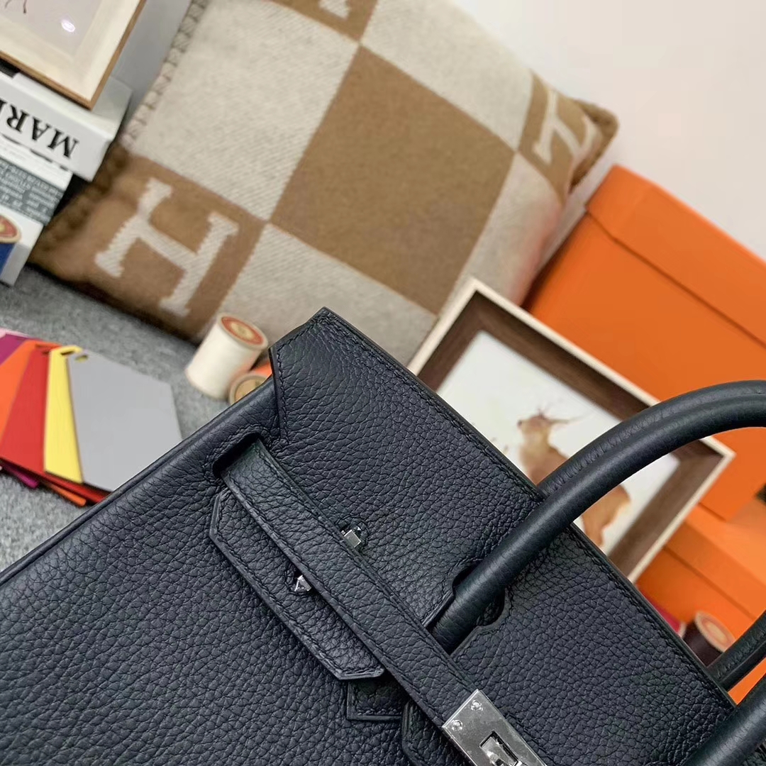 Hermès（爱马仕）6O松柏绿 原厂御用顶级小牛皮 Birkin 25 银扣