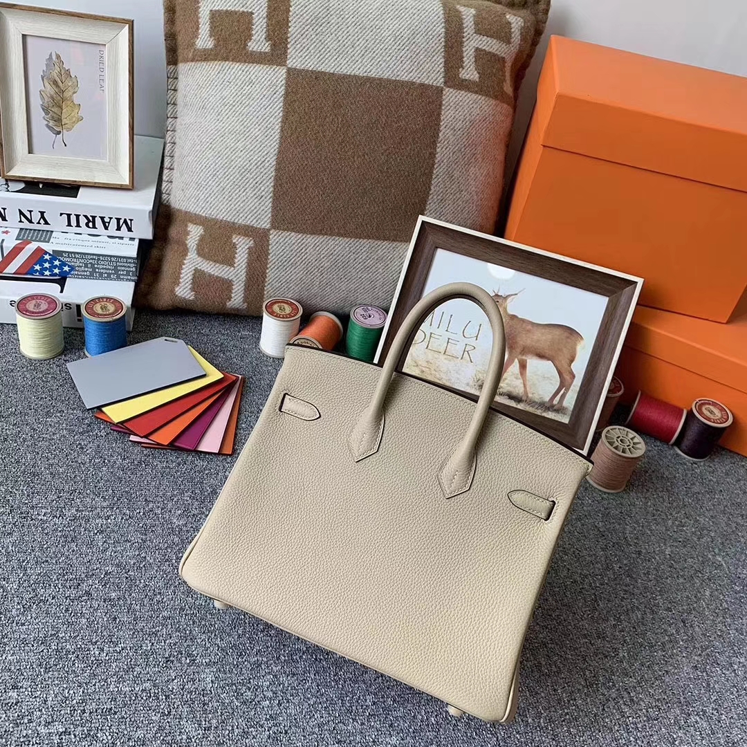 Hermès（爱马仕）S2 风衣灰 原厂御用顶级小牛皮 Birkin 25 金扣 现货