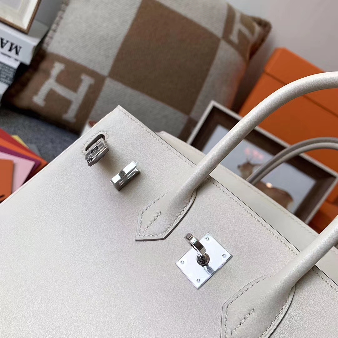 Hermès（爱马仕）奶昔白 原厂御用顶swift皮 Birkin 25