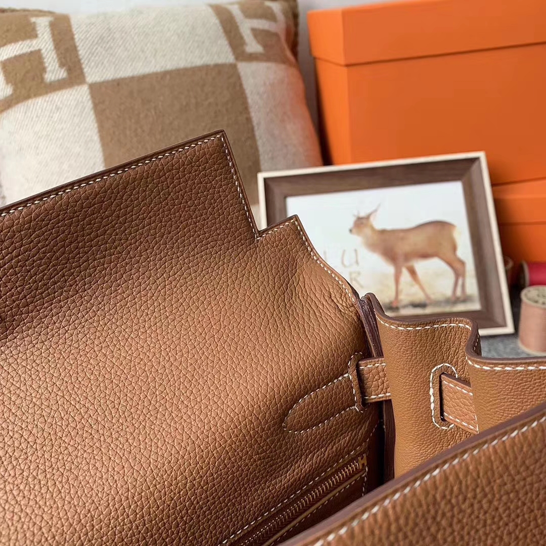 Hermès（爱马仕）C37 金棕色 原厂御用顶级小牛皮 Kelly 32 金扣 现货