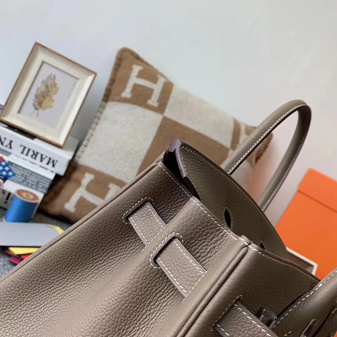 Hermès（爱马仕）CK18 大象灰 原厂御用顶级小牛皮 Birkin 30 银扣 现货