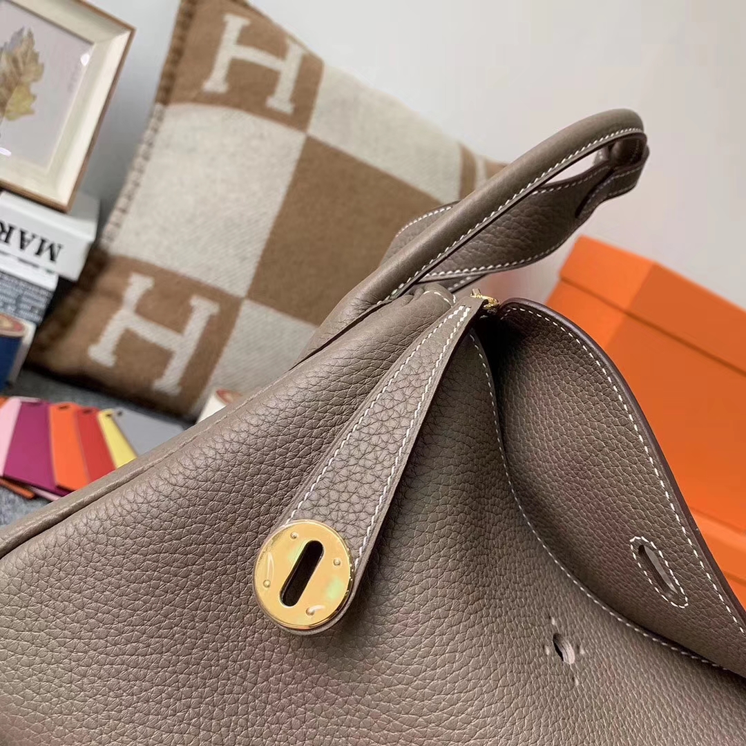 Hermès（爱马仕）CK 18大象灰  原厂御用顶级小牛皮 Lindy 26 金扣 现货