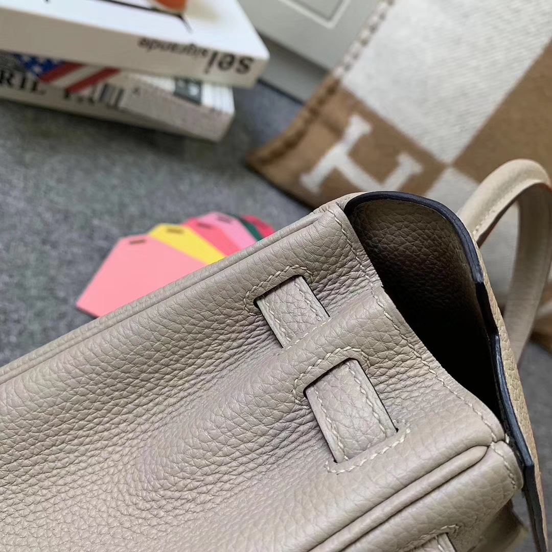 Hermès（爱马仕）CK81 斑鸠灰 原厂御用顶级小牛皮 Kelly 25 银扣 现货
