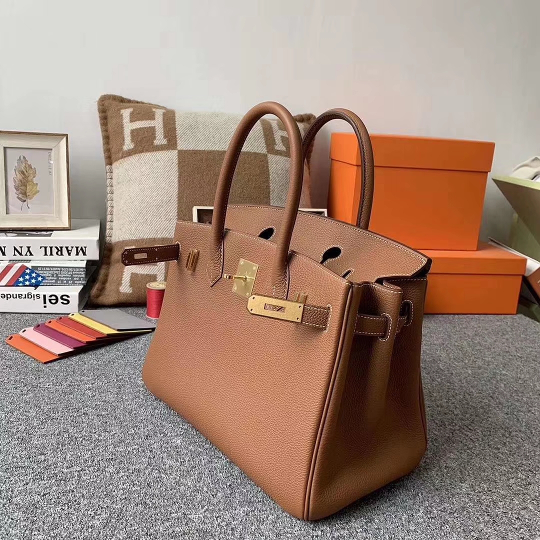 Hermès（爱马仕）c37 金棕色 原厂御用顶级小牛皮 Birkin 30 银扣 现货