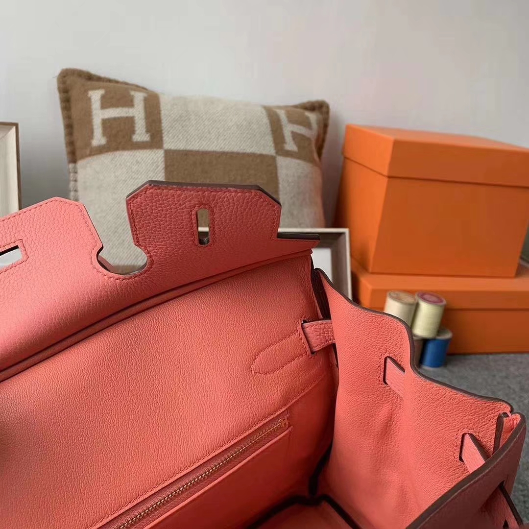 Hermès（爱马仕）L5 龙虾粉 原厂御用顶级小牛皮 Birkin 30 金扣 现货