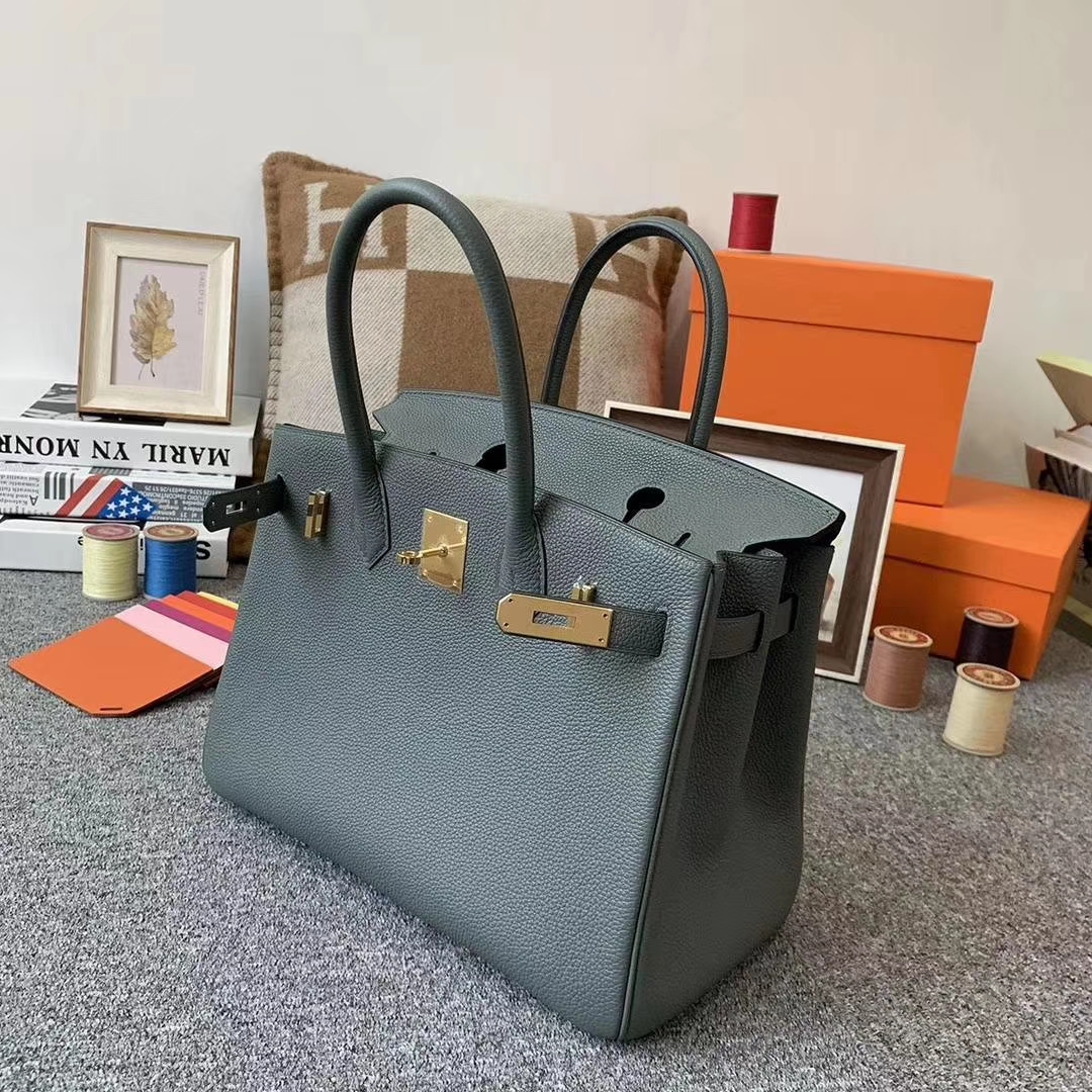 Hermès（爱马仕）杏绿色 原厂御用顶级小牛皮 Birkin 30 银扣 订单出货