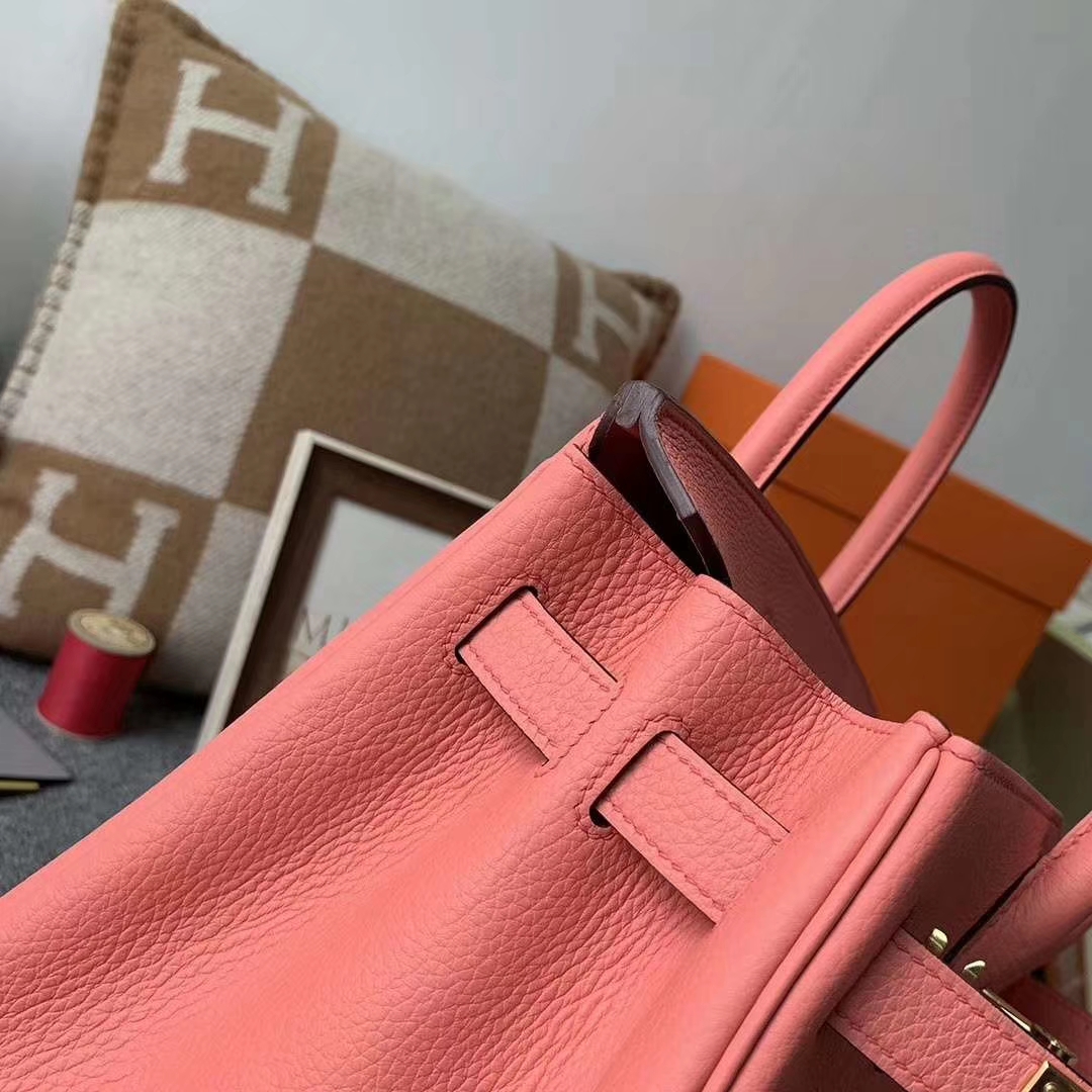 Hermès（爱马仕）L5 龙虾粉 原厂御用顶级小牛皮 Birkin 30 金扣 现货