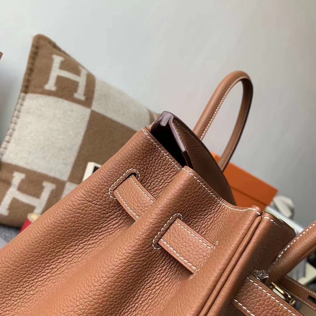 Hermès（爱马仕）c37 金棕色 原厂御用顶级小牛皮 Birkin 35 金扣 银扣 现货