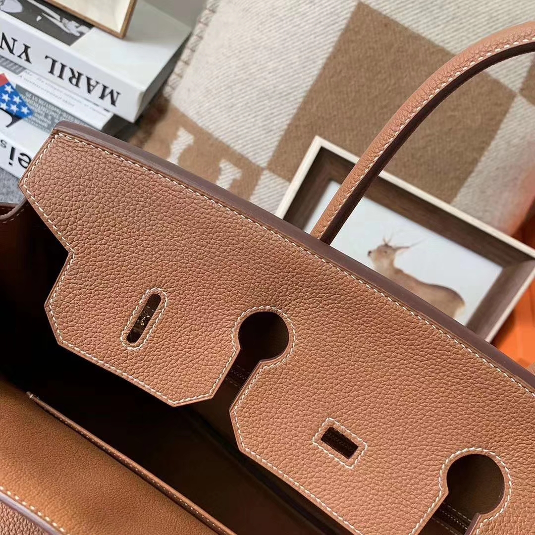 Hermès（爱马仕）c37 金棕色 原厂御用顶级小牛皮 Birkin 35 金扣 银扣 现货