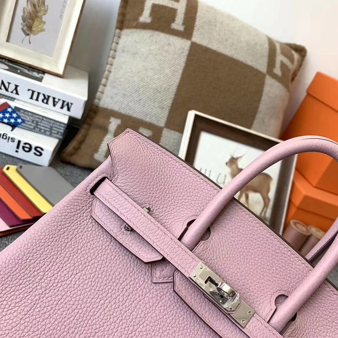 Hermès（爱马仕）4W紫藤色 原厂御用顶级小牛皮 Birkin 25 银扣 现货
