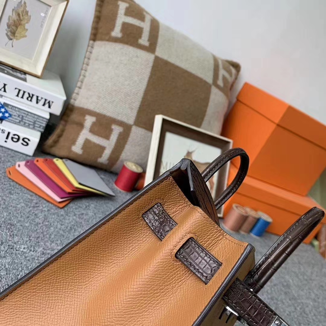 Hermès（爱马仕）C37金棕色 Birkin 房子包 20cm Sellier 小房子 现货