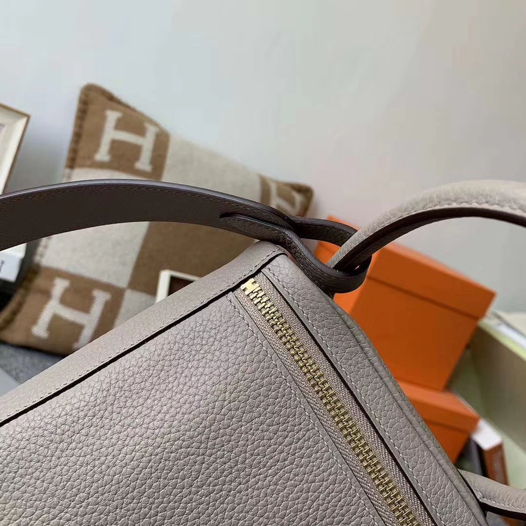 Hermès（爱马仕）M8沥青灰 原厂御用顶级TC皮 lindy30 银扣 肩带epsom 编织手柄