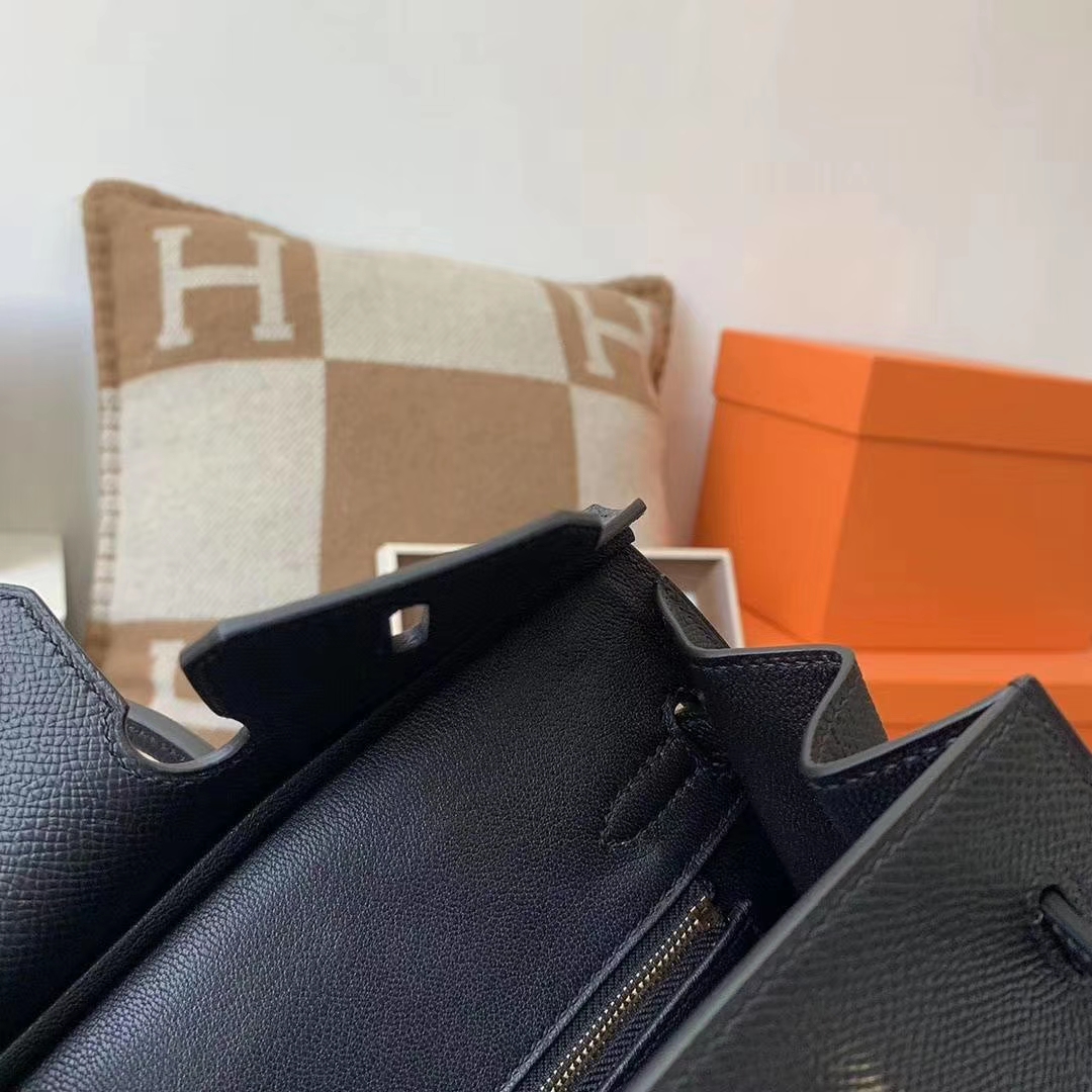 Hermès（爱马仕）cK89 黑色 原厂御用顶级Epsom皮 Birkin 25 金扣 外缝 现货